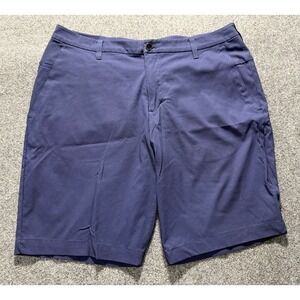 Lululemon Commission Shorts Mens 36 Navy Blue Golf Chino Performance M7AW2S